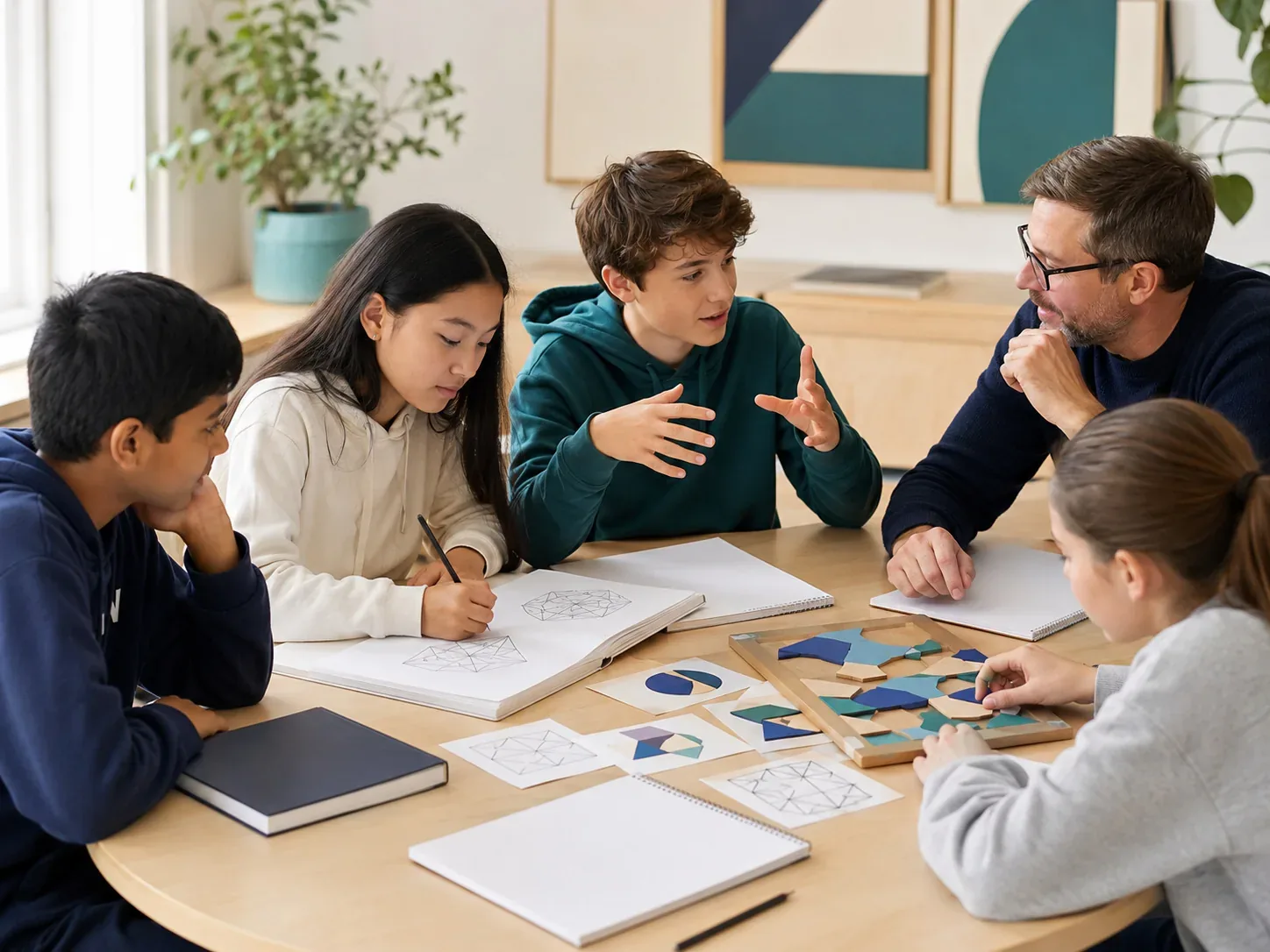 Students preparing for math and coding competitions