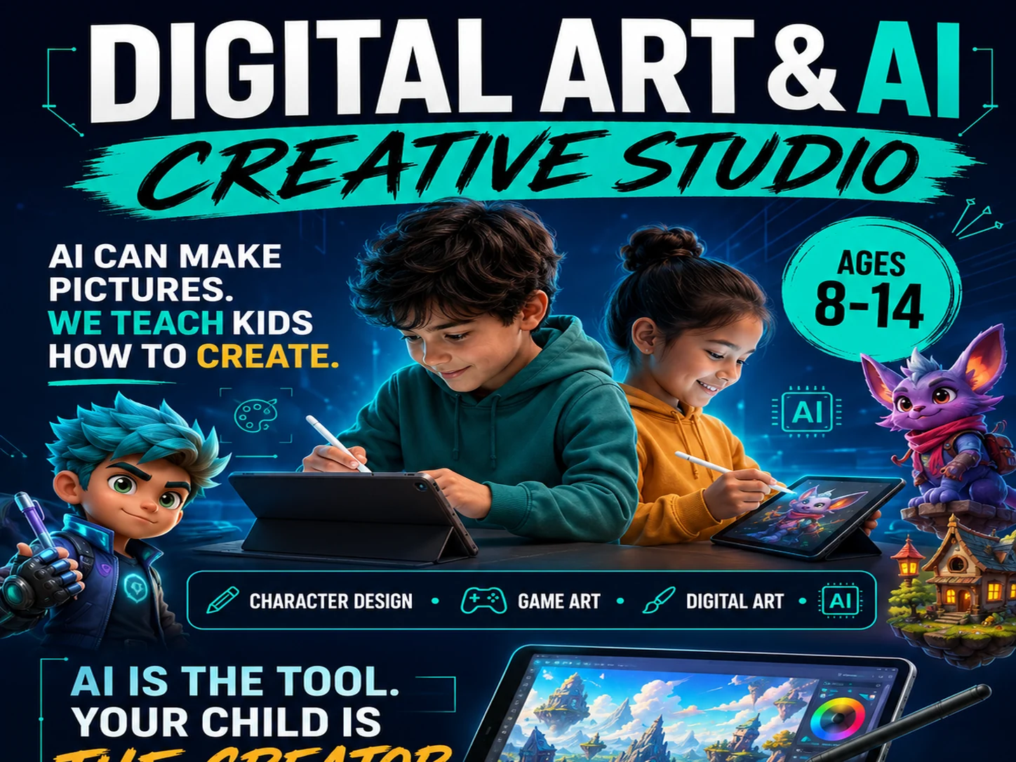 Digital Art and AI design program for young creators